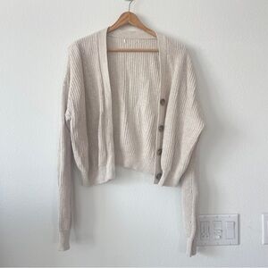 Women's Cream Cardigan Sweater